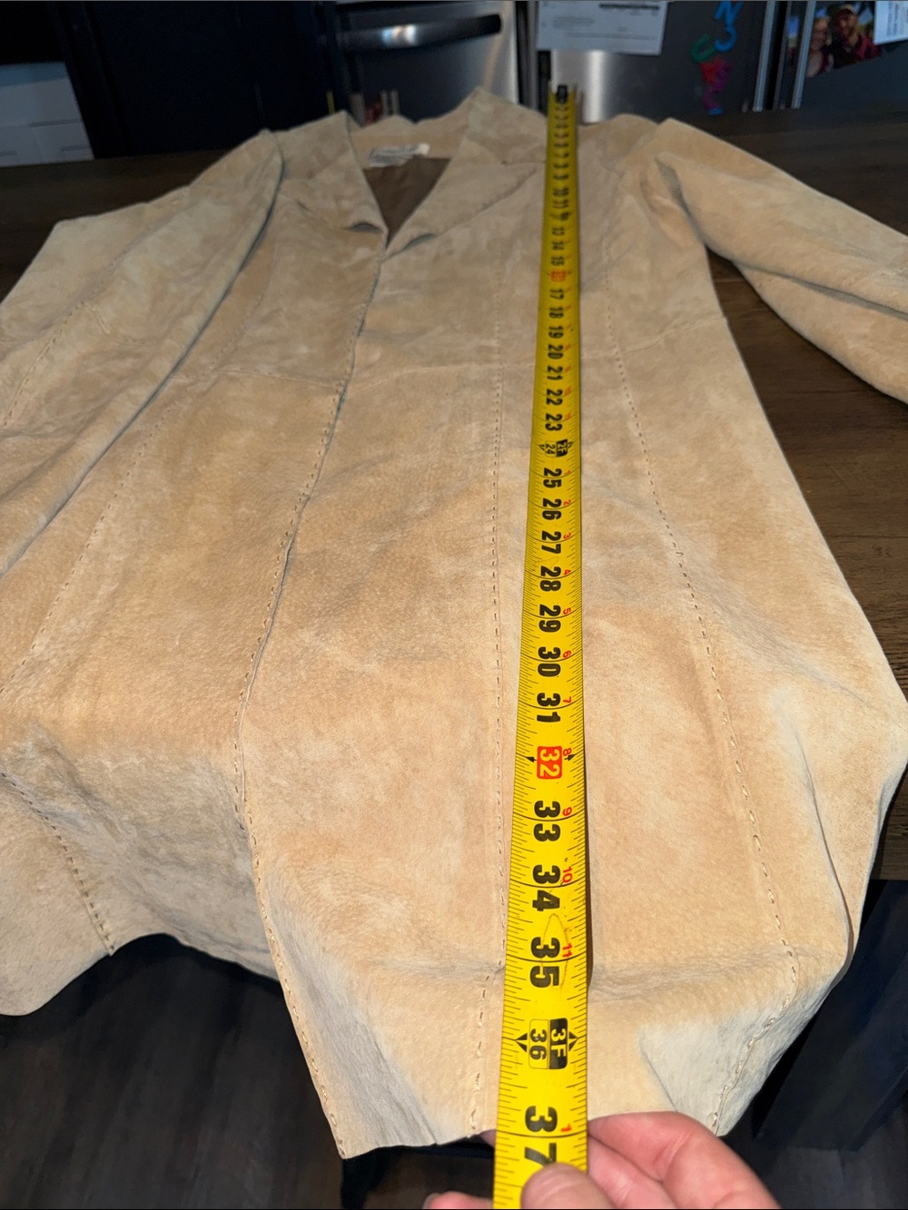 Coldwater Creek Women's Light Beige leather jacket - Picture 4 of 4